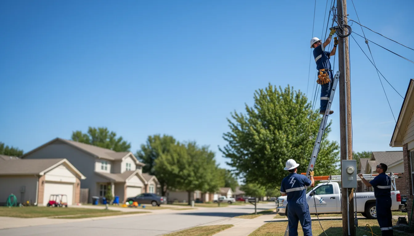Residential electrician providing installation services in Sciota, IL